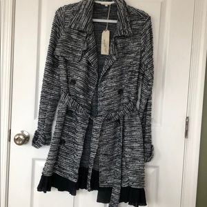 Pea coat style coat.